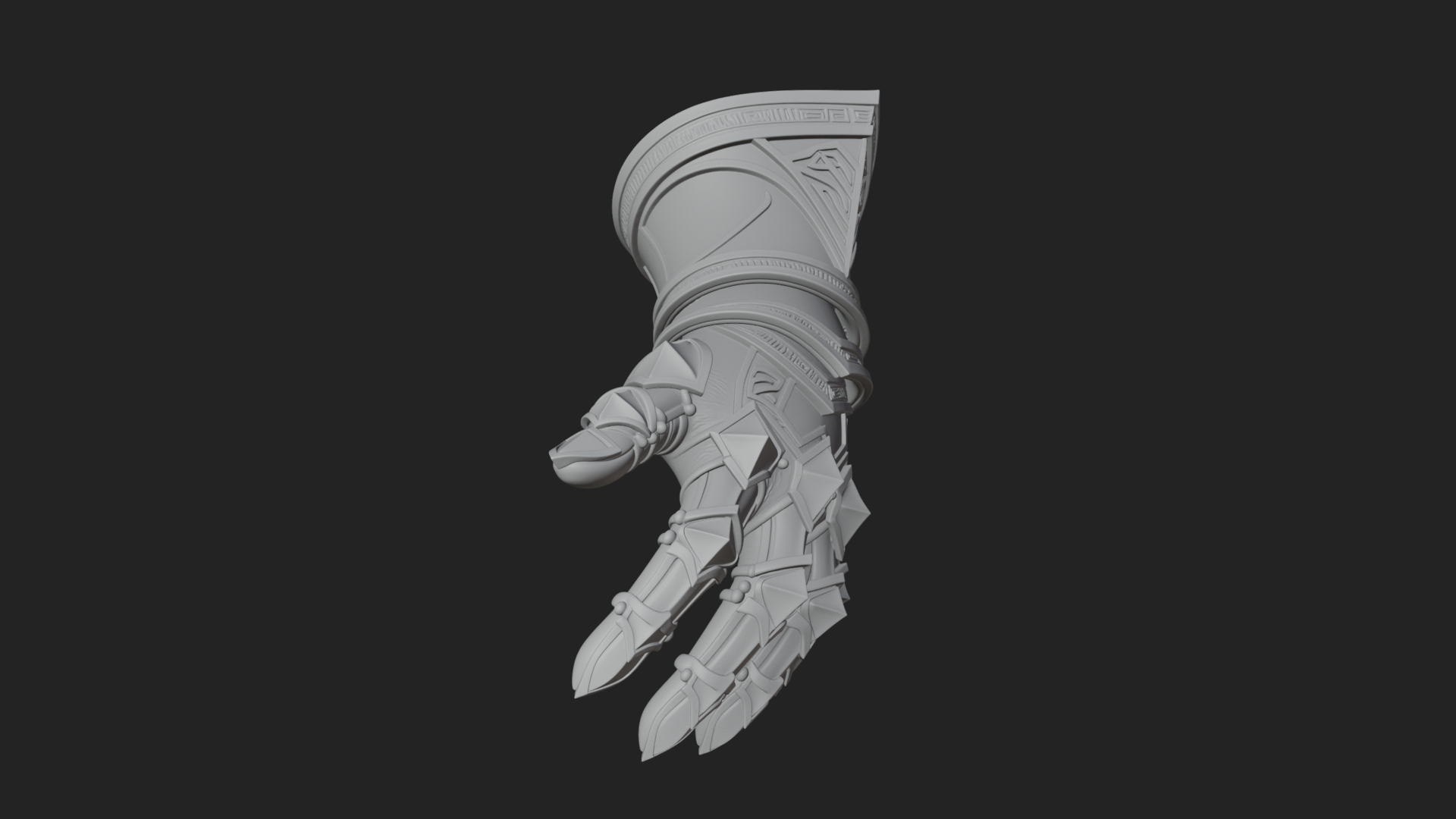Armored Gauntlet Arm Model Design 3 3D Print Model 3D Model