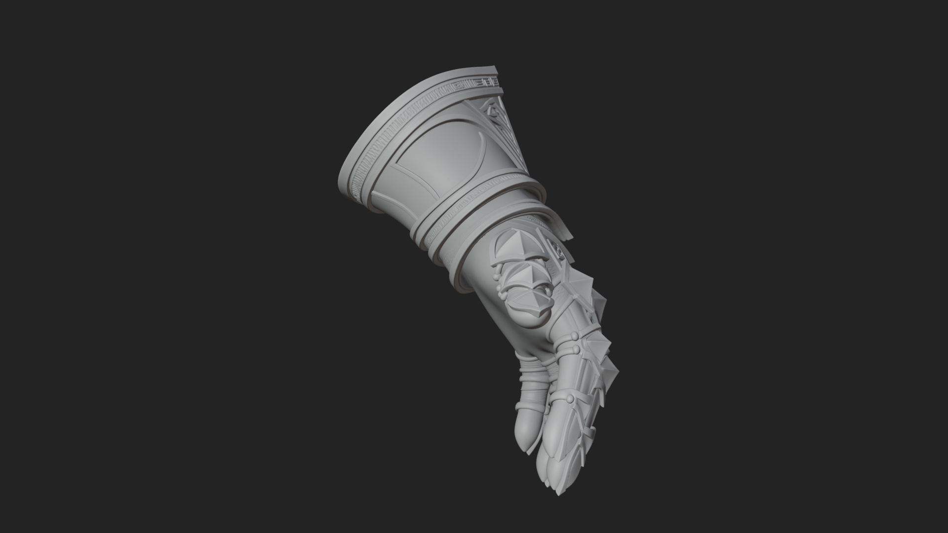 Armored Gauntlet Arm Model Design 3 3D Print Model 3D Model