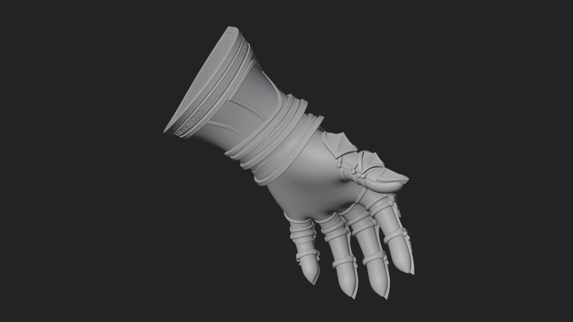 Armored Gauntlet Arm Model Design 3 3D Print Model 3D Model