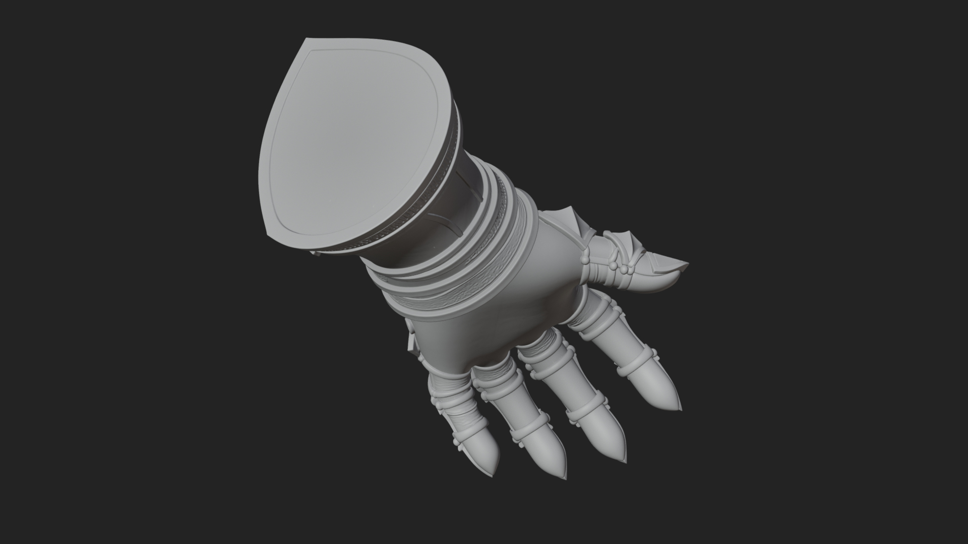 Armored Gauntlet Arm Model Design 3 3D Print Model 3D Model