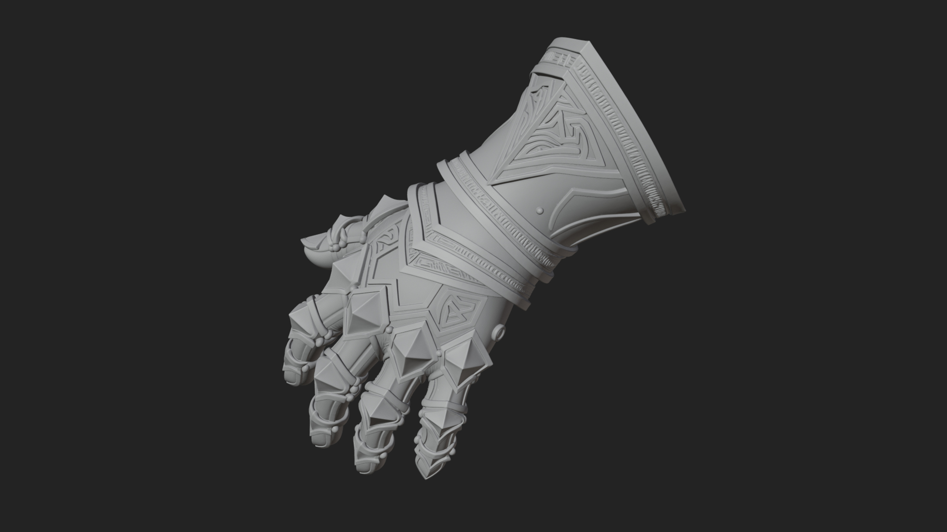 Armored Gauntlet Arm Model Design 3 3D Print Model 3D Model
