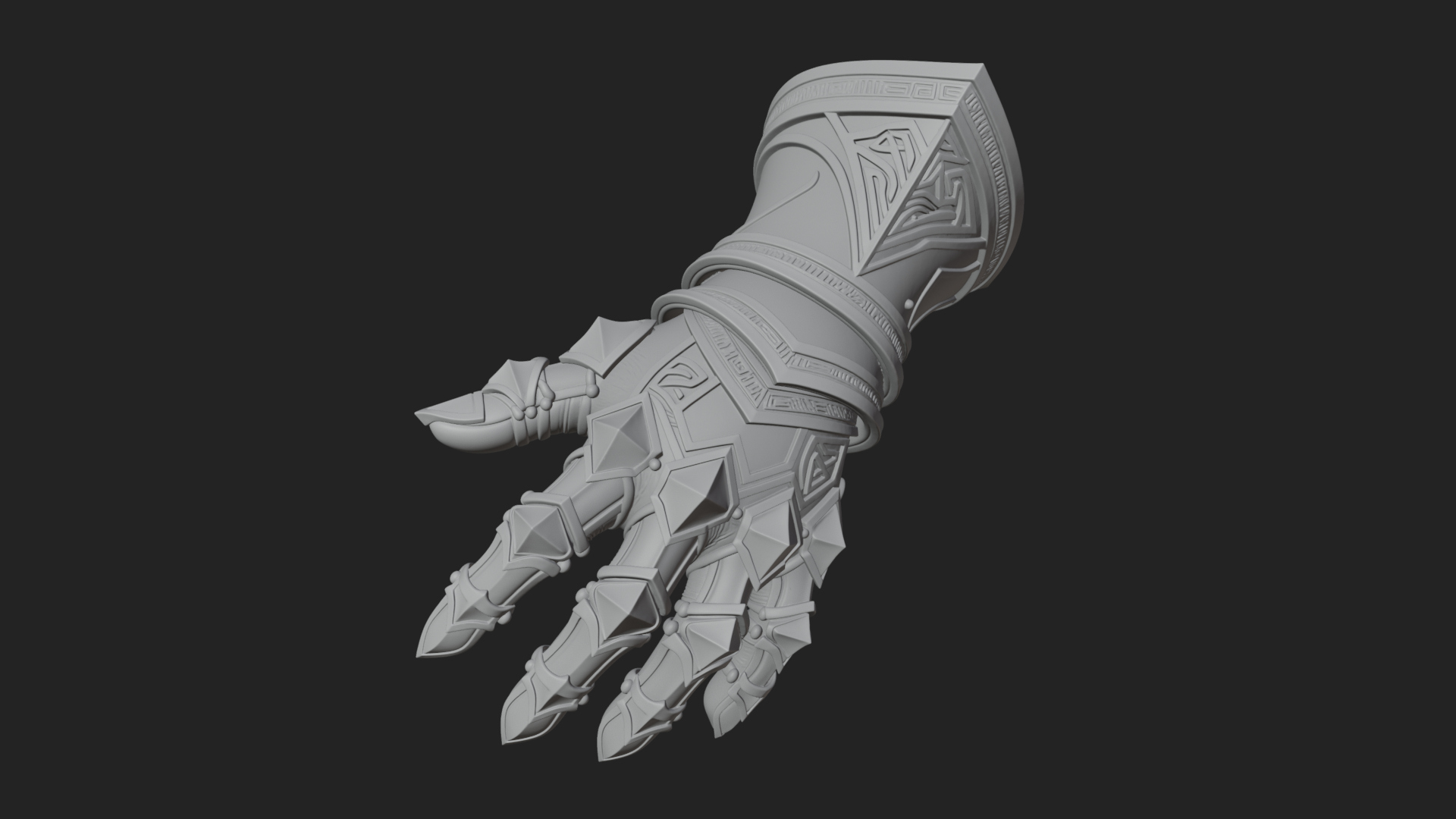 Armored Gauntlet Arm Model Design 3 3D Print Model 3D Model