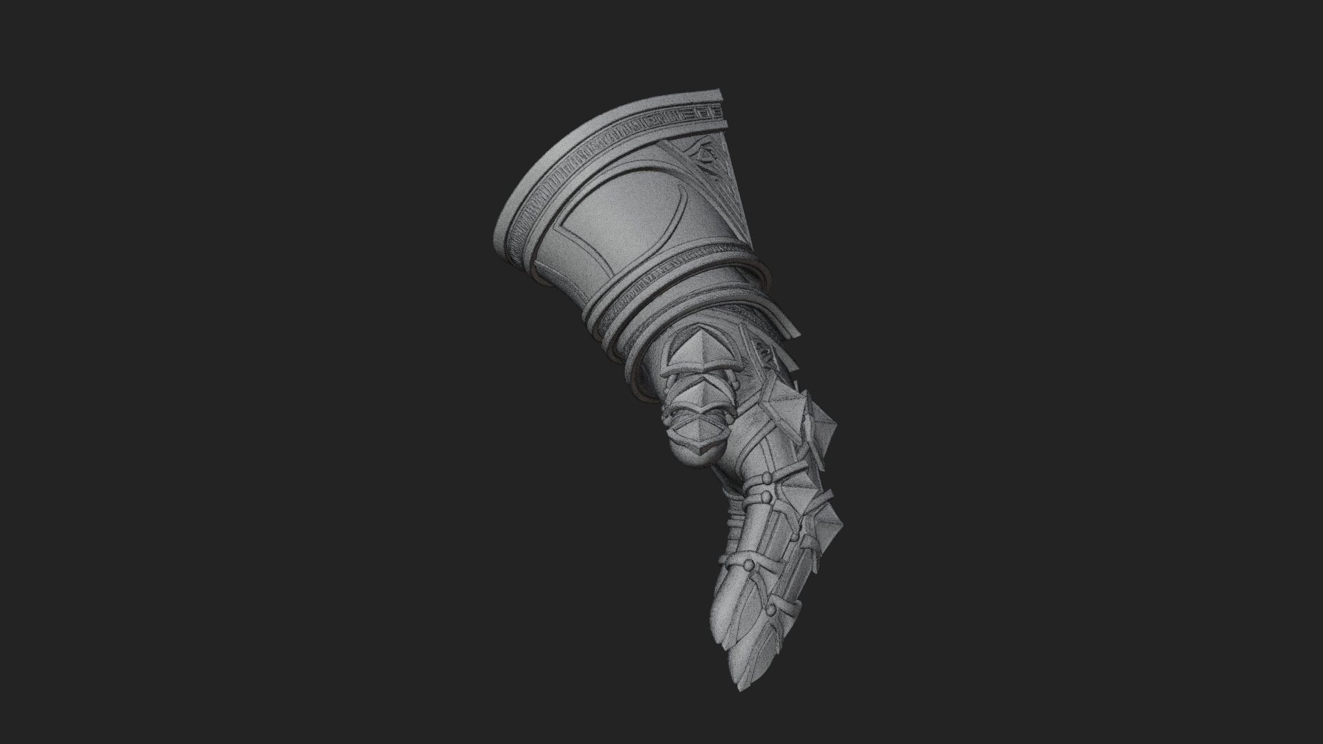 Armored Gauntlet Arm Model Design 3 3D Print Model 3D Model
