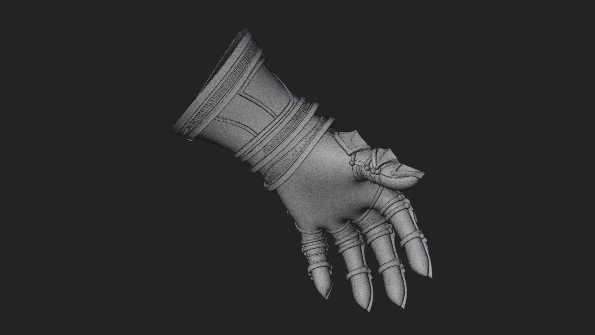 Armored Gauntlet Arm Model Design 3 3D Print Model 3D Model