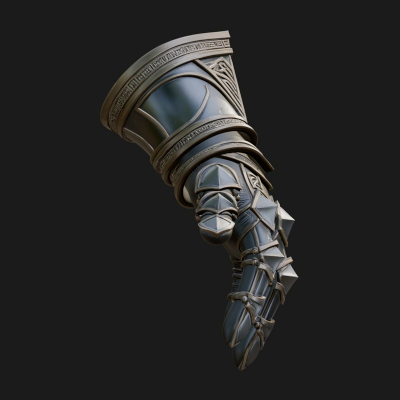Armored Gauntlet Arm Model Design 3 3D Print Model