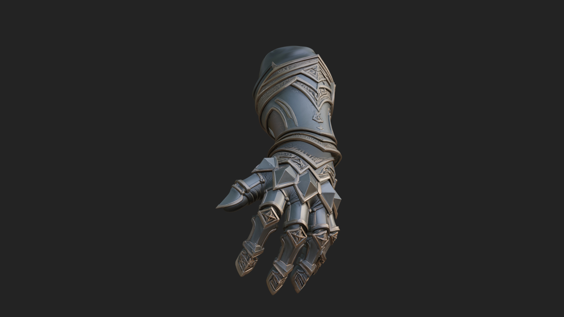 Armored Gauntlet Arm Model Design 4 3D Print Model 3D Model