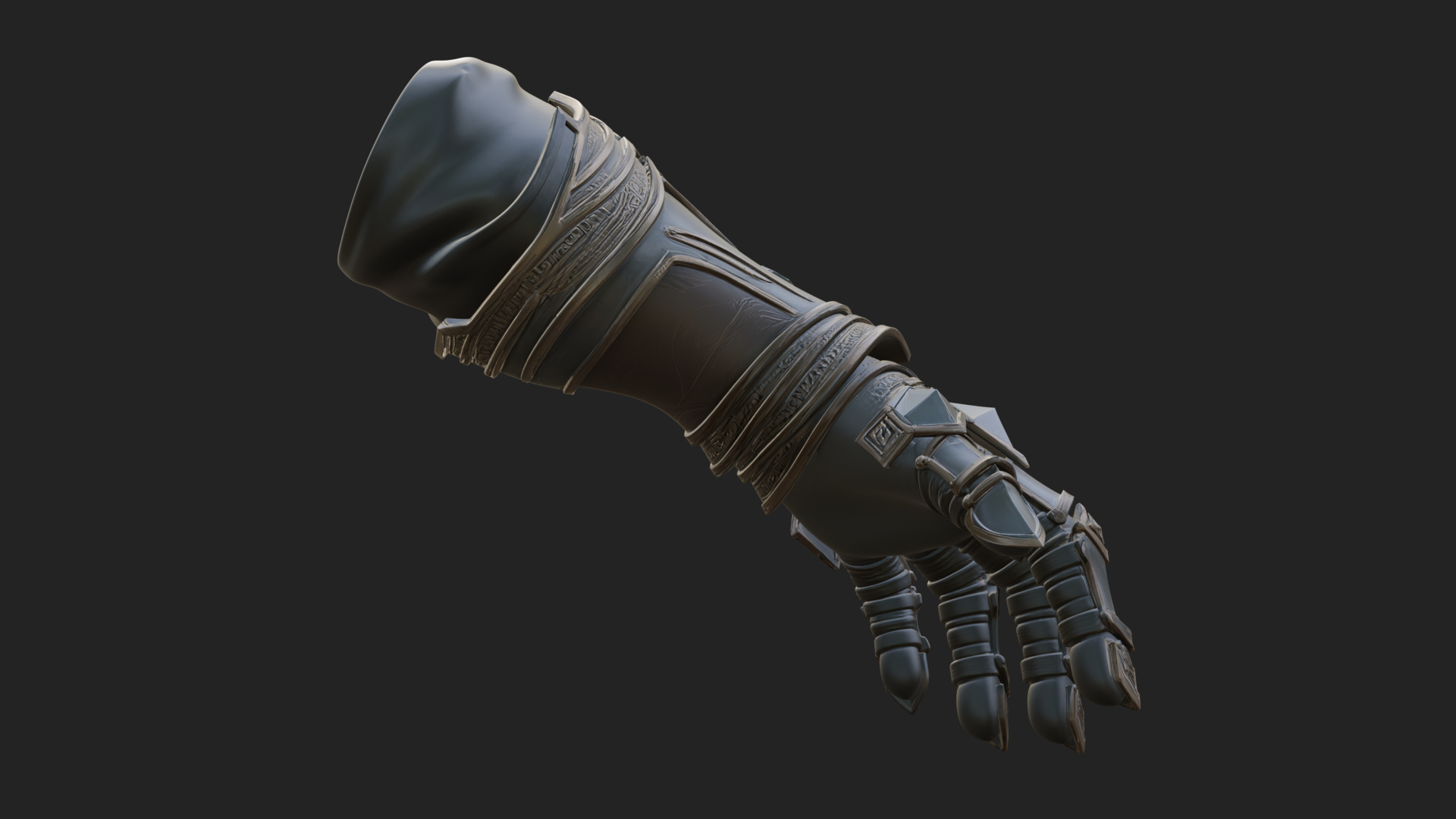 Armored Gauntlet Arm Model Design 4 3D Print Model 3D Model