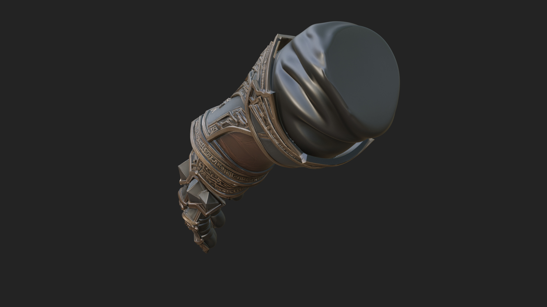 Armored Gauntlet Arm Model Design 4 3D Print Model 3D Model
