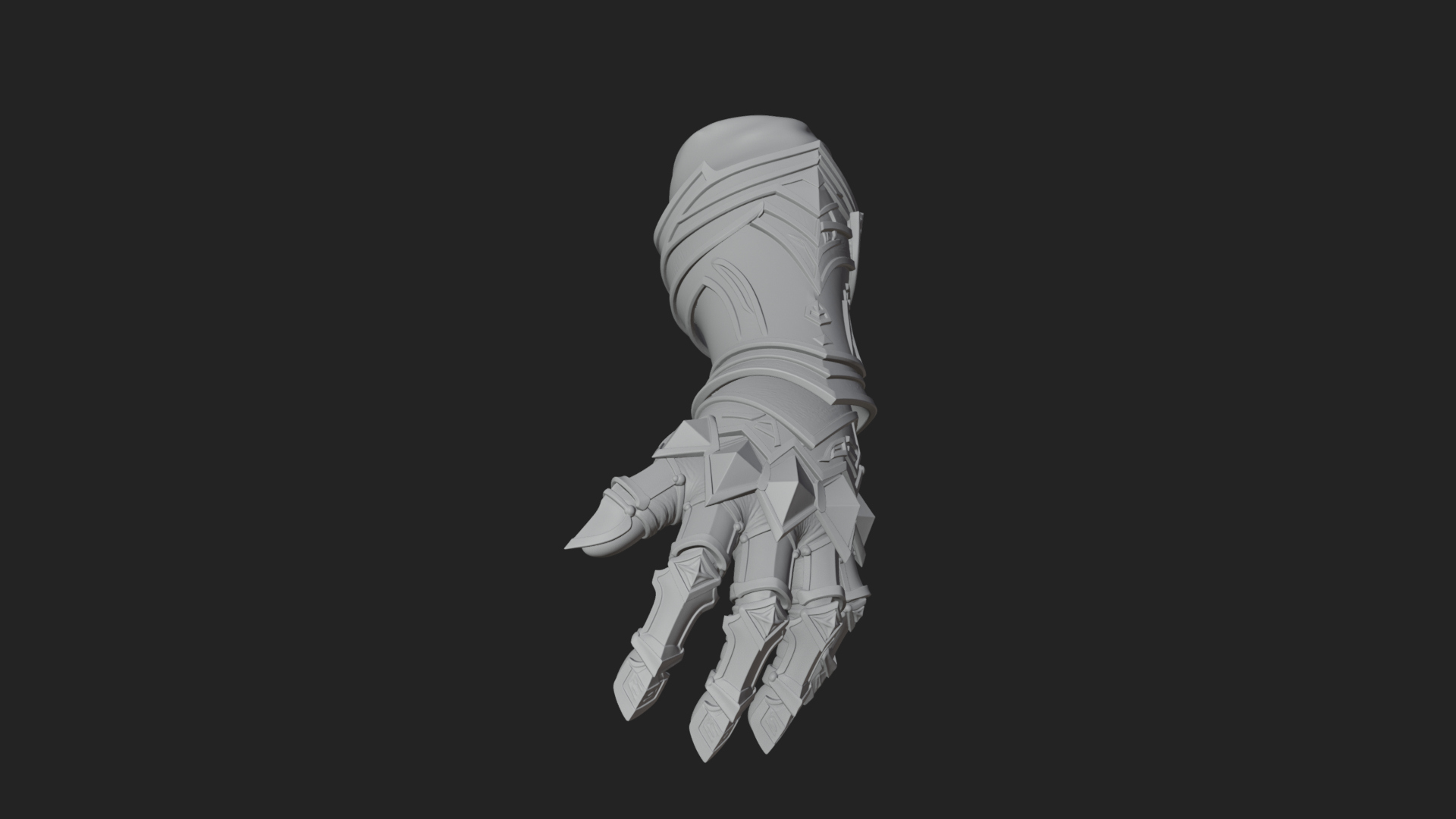 Armored Gauntlet Arm Model Design 4 3D Print Model 3D Model