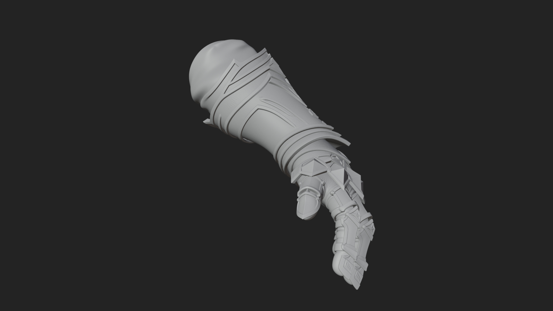 Armored Gauntlet Arm Model Design 4 3D Print Model 3D Model