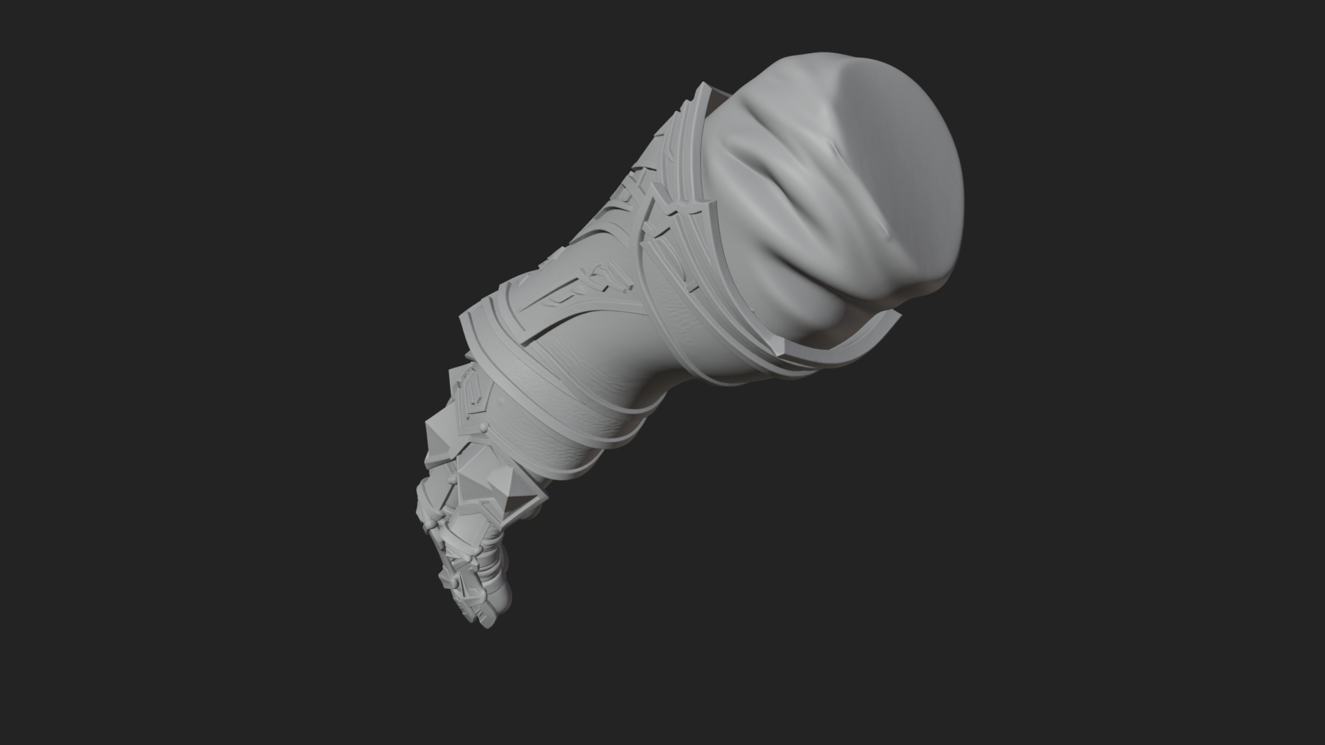 Armored Gauntlet Arm Model Design 4 3D Print Model 3D Model
