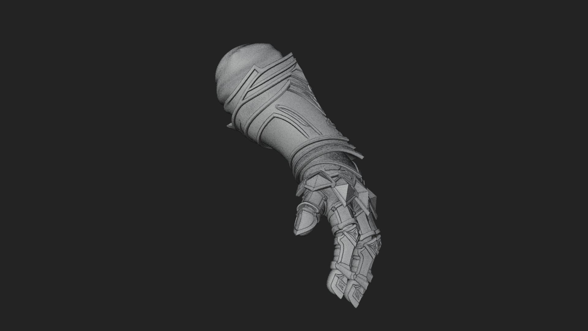 Armored Gauntlet Arm Model Design 4 3D Print Model 3D Model