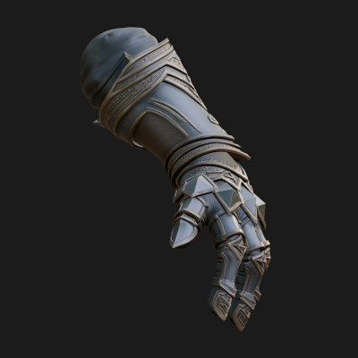 Armored Gauntlet Arm Model Design 4 3D Print Model