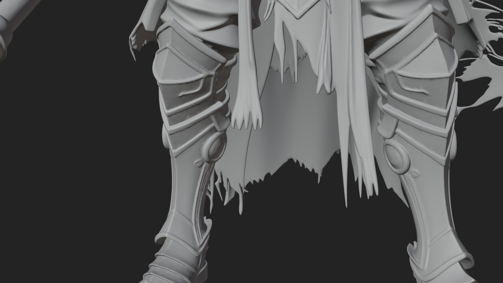 Armored Hooded Reaper Statue Design 3 3D Print Model 3D Model