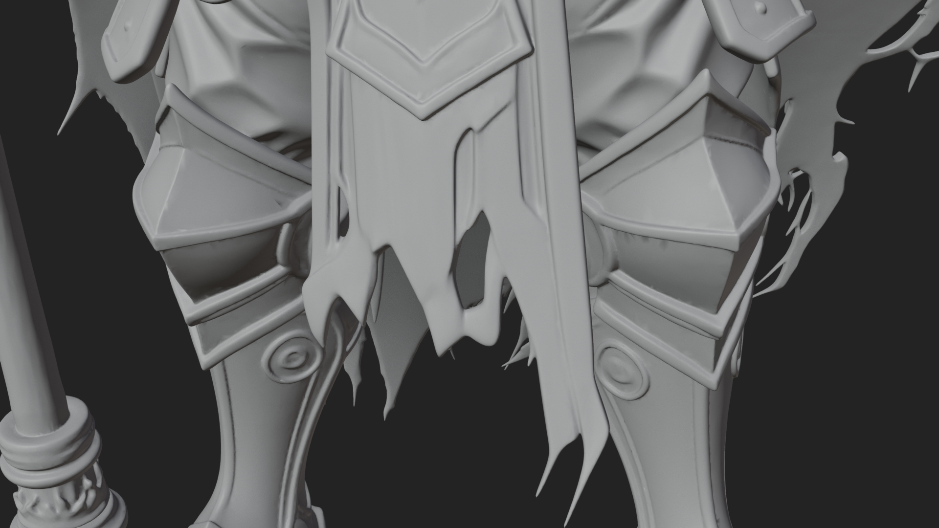 Armored Hooded Reaper Statue Design 4 3D Print Model 3D Model