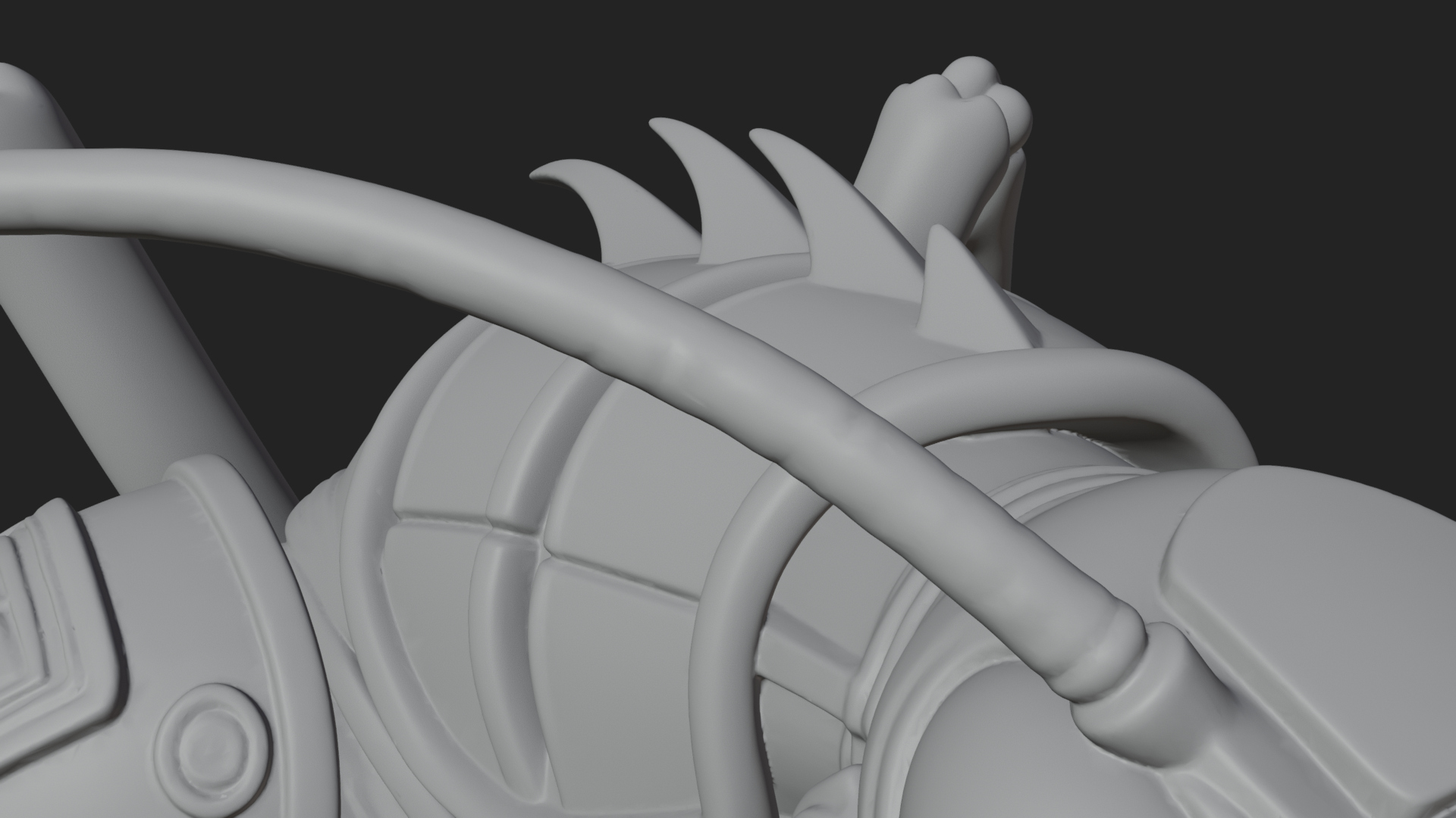 Armored Insect Beast Statue Design 1 3D Print Model 3D Model