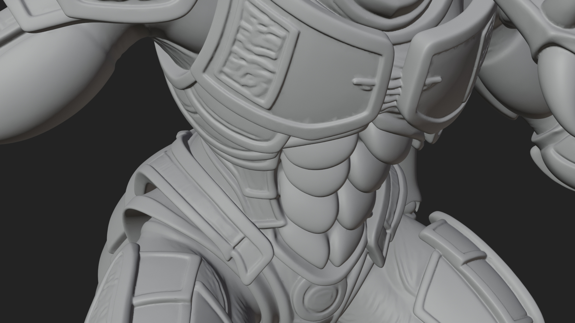 Armored Insect Beast Statue Design 1 3D Print Model 3D Model