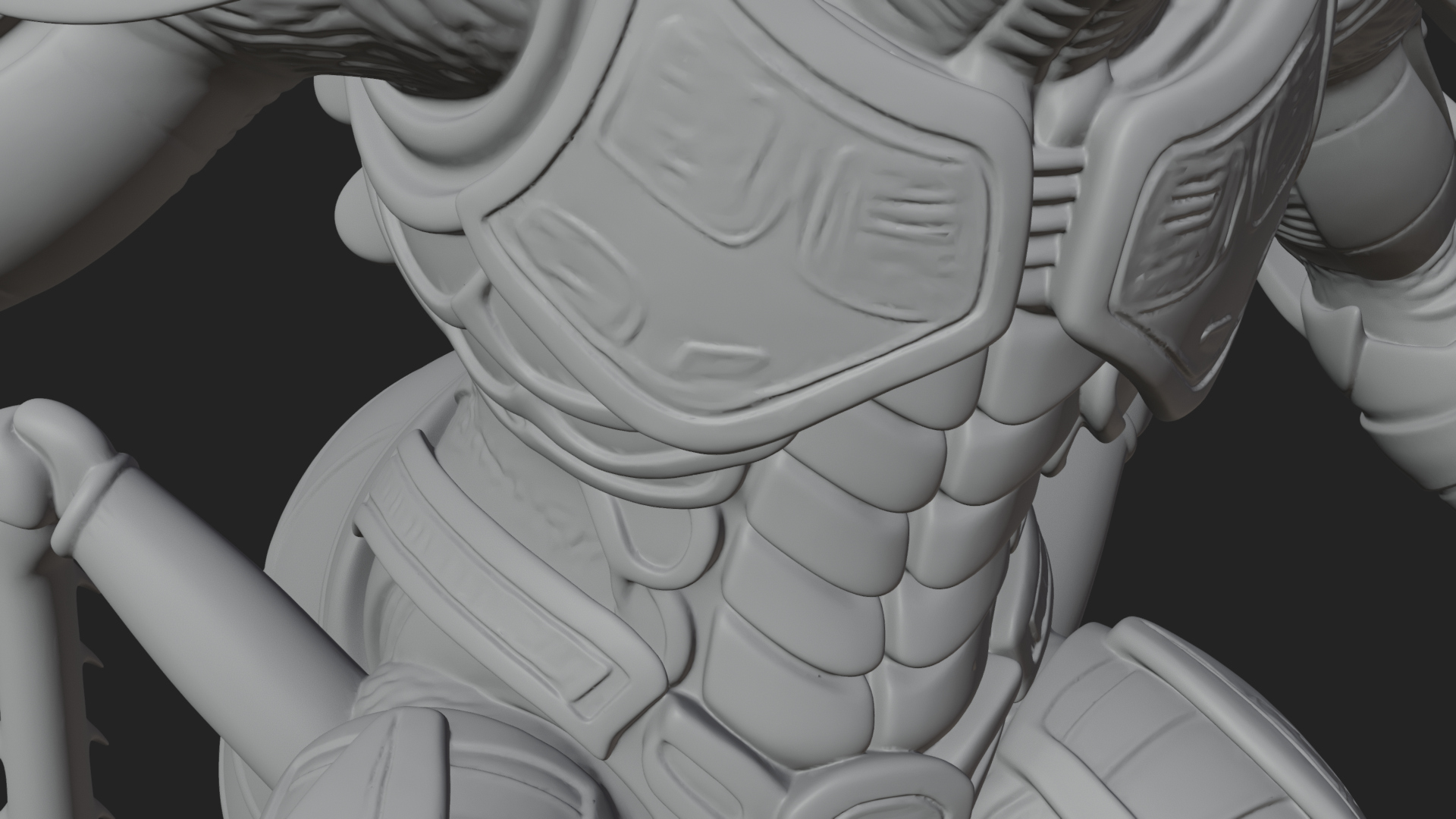 Armored Insect Beast Statue Design 2 3D Print Model 3D Model