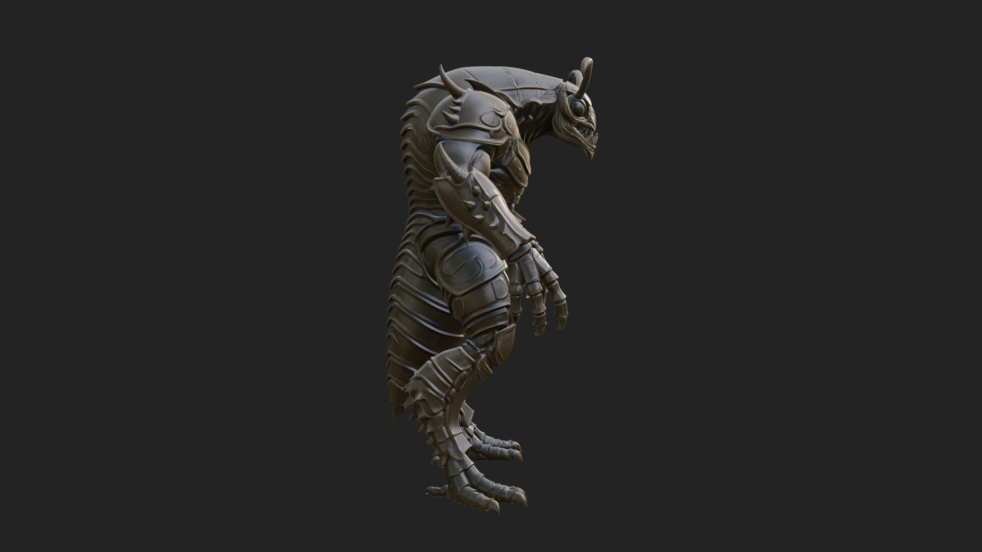 Armored Insect Beast Statue Design 3 3D Print Model 3D Model