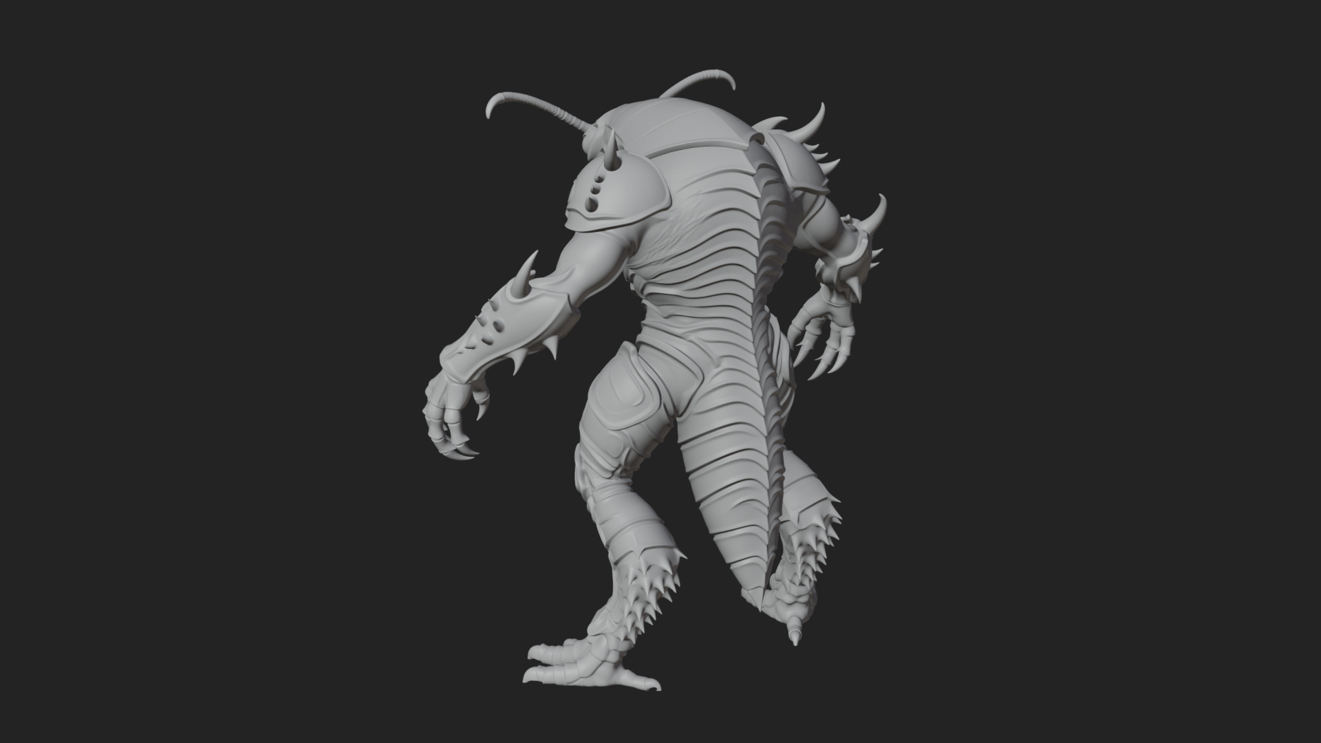 Armored Insect Beast Statue Design 3 3D Print Model 3D Model