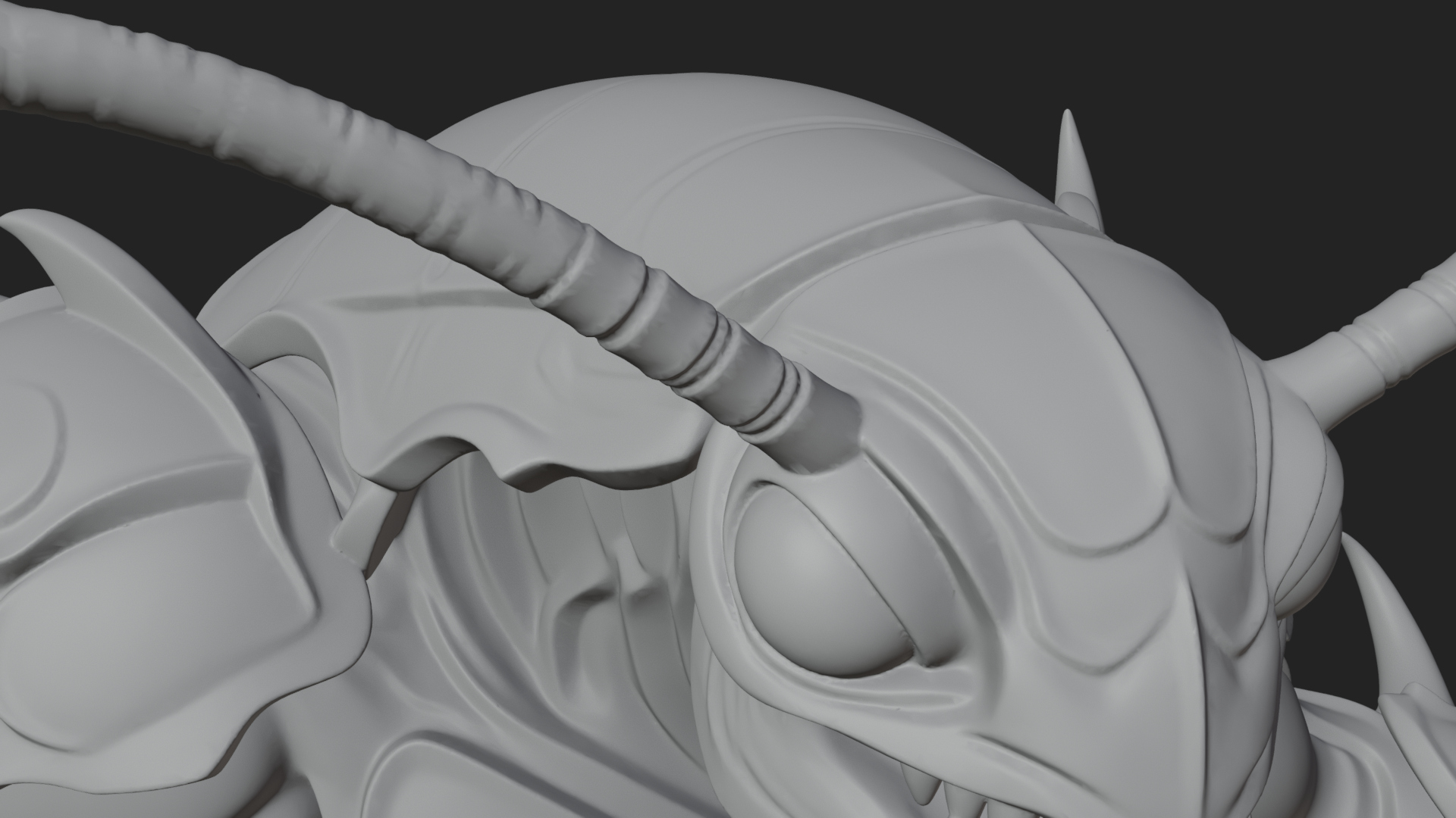 Armored Insect Beast Statue Design 3 3D Print Model 3D Model