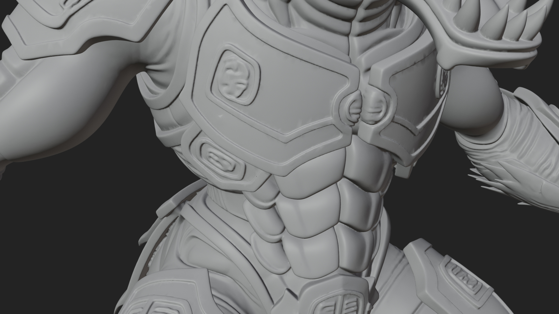 Armored Insect Beast Statue Design 4 3D Print Model 3D Model