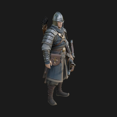 Armored Knight Statue Design 13 3D Print Model