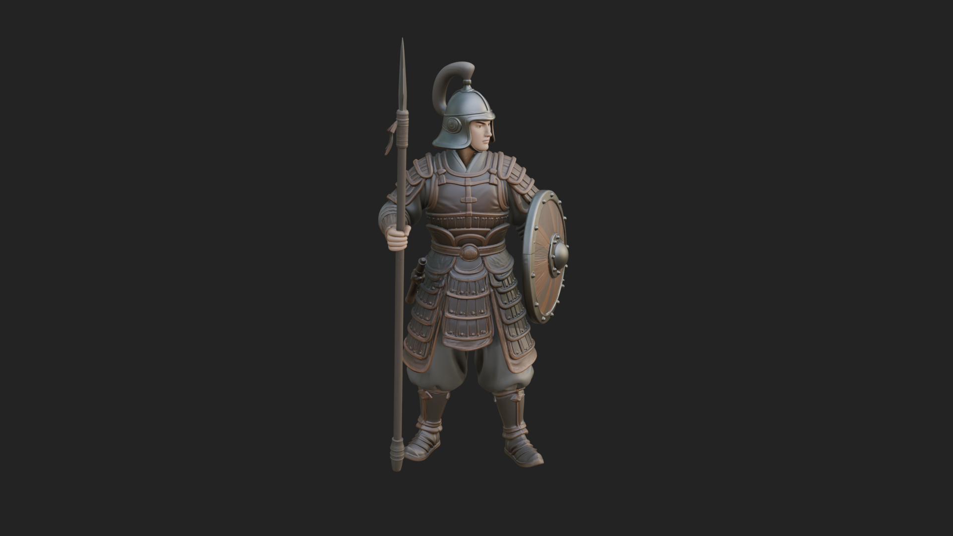 Armored Knight Statue Design 15 3D Print Model 3D Model