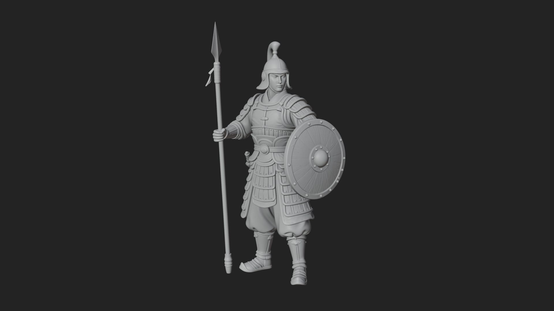 Armored Knight Statue Design 15 3D Print Model 3D Model