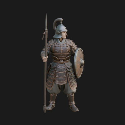Armored Knight Statue Design 15 3D Print Model