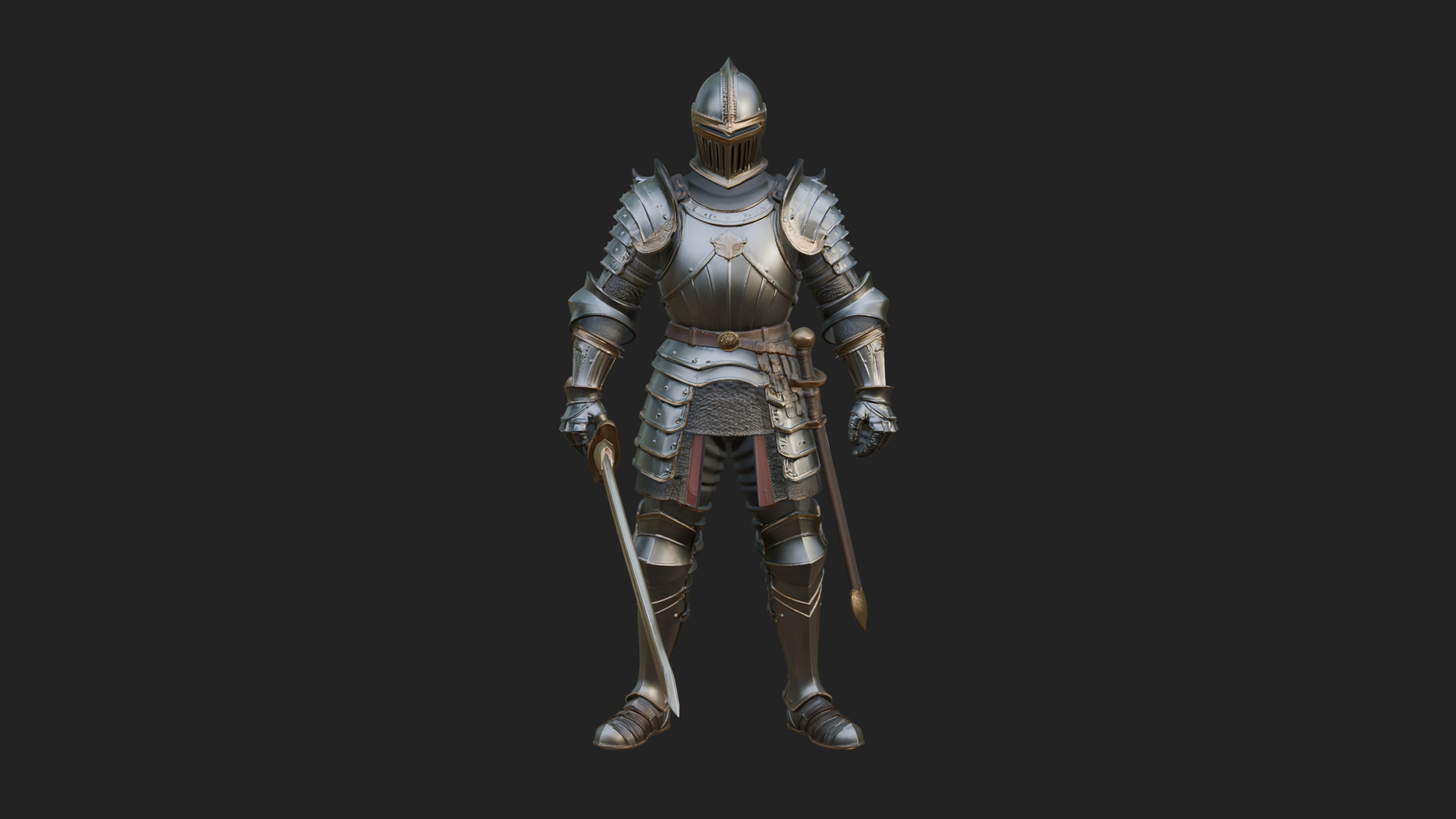 Armored Knight Statue Design 16 3D Print Model 3D Model