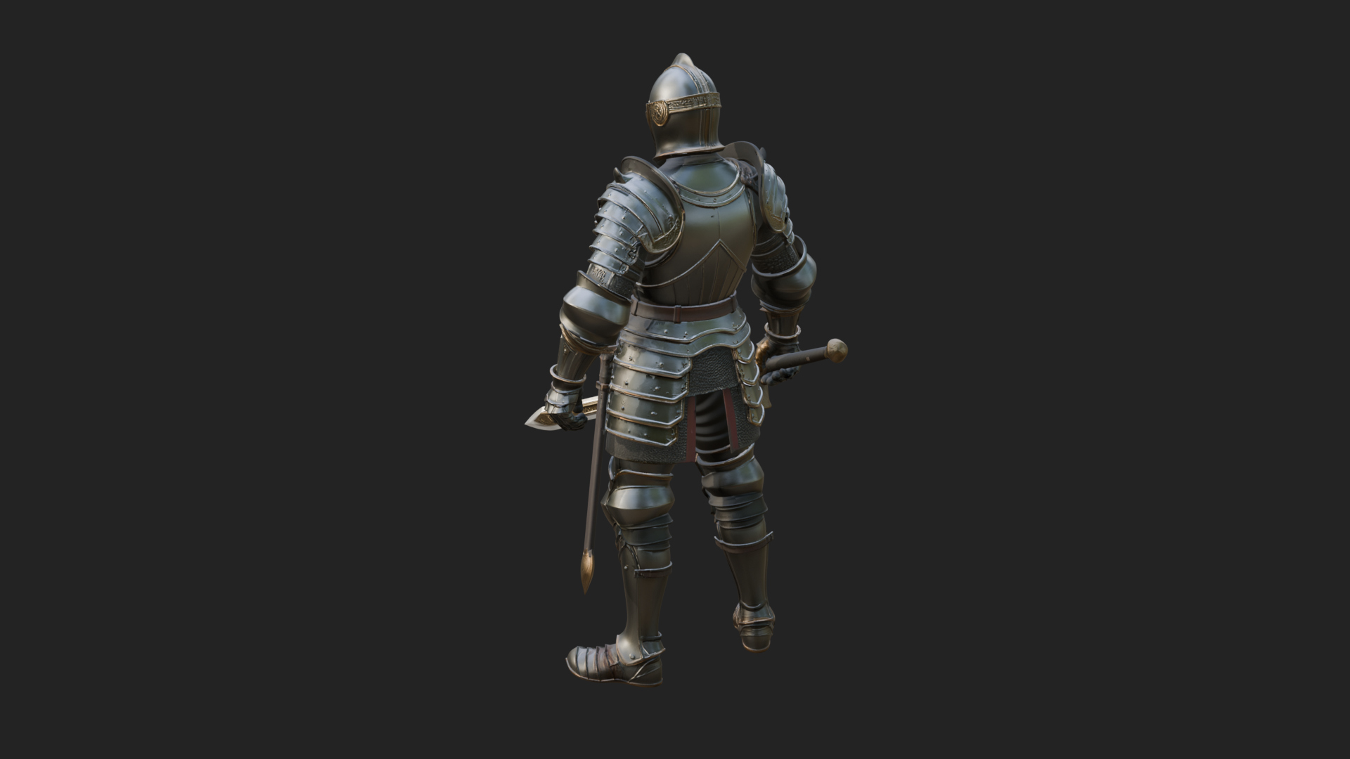 Armored Knight Statue Design 16 3D Print Model 3D Model