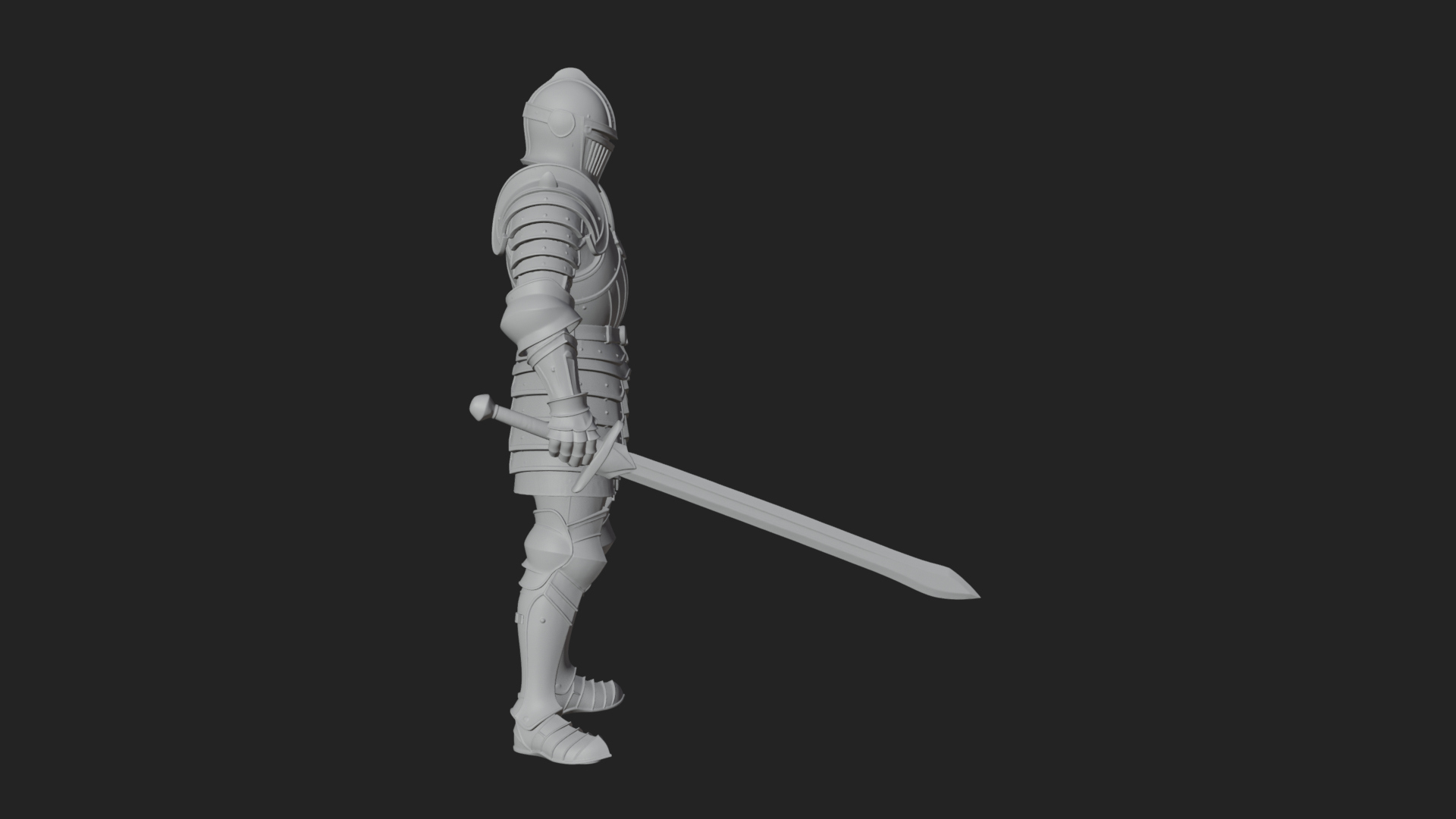 Armored Knight Statue Design 16 3D Print Model 3D Model