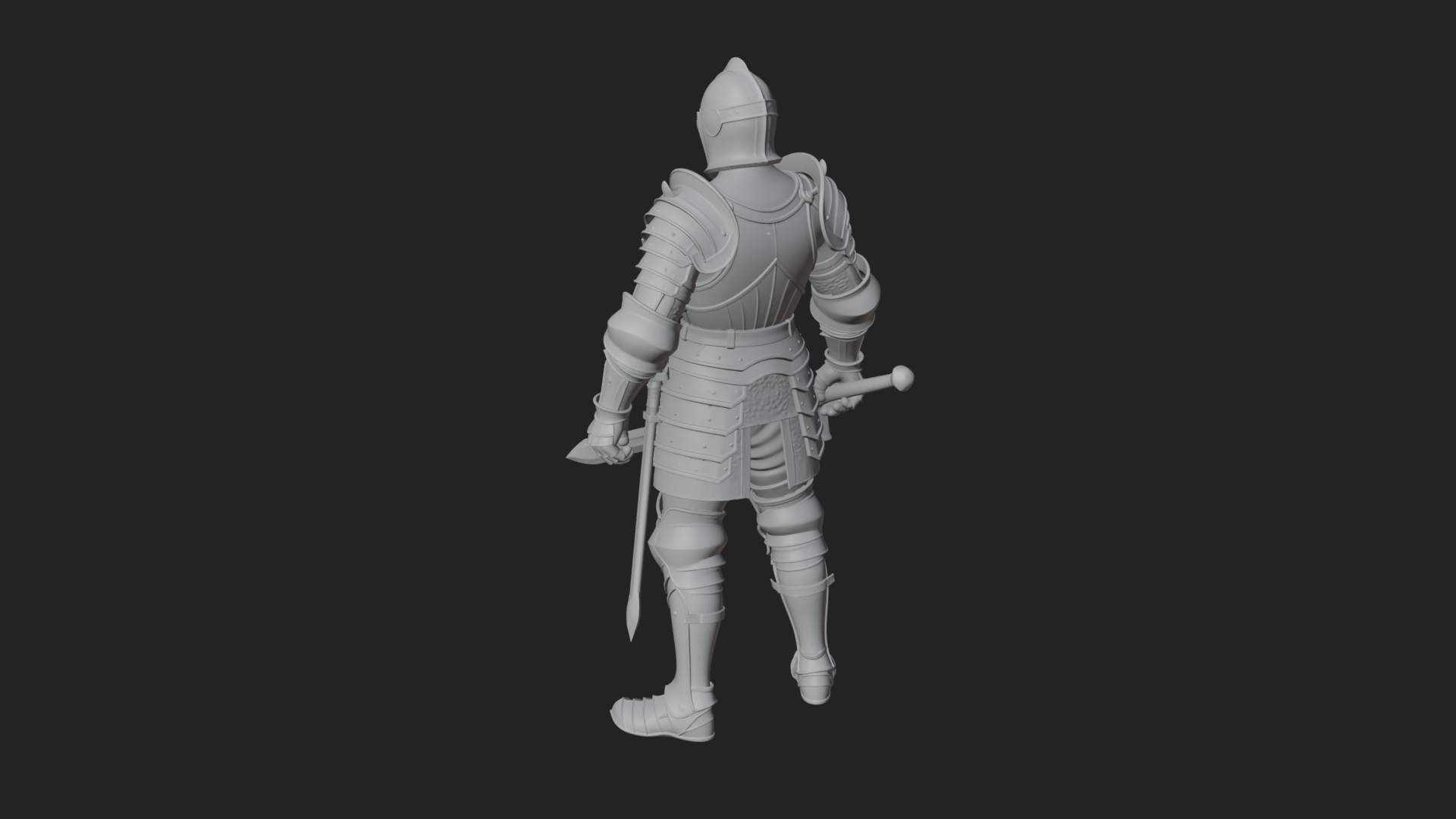 Armored Knight Statue Design 16 3D Print Model 3D Model