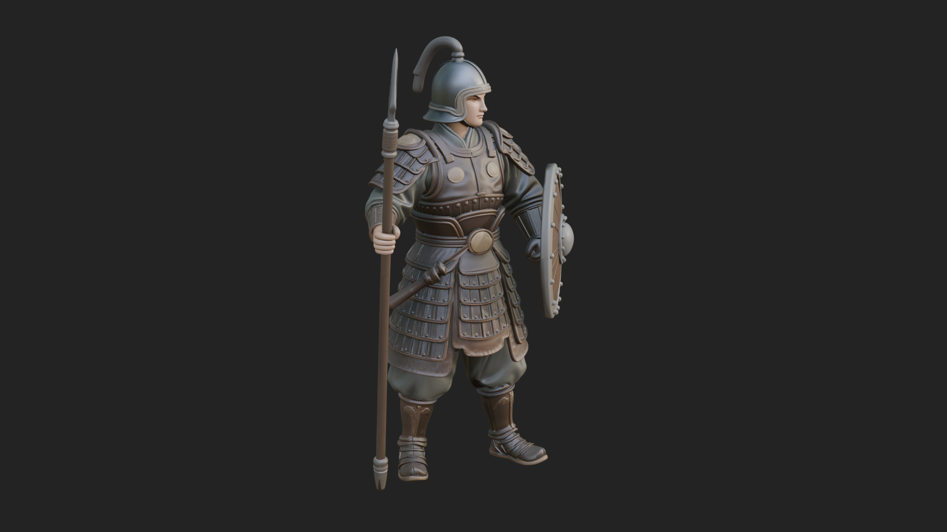 Armored Knight Statue Design 17 3D Print Model 3D Model