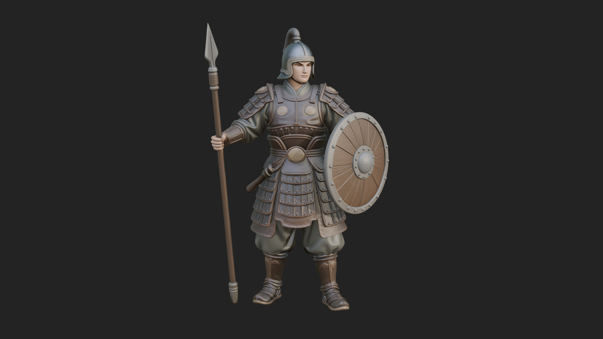 Armored Knight Statue Design 17 3D Print Model 3D Model