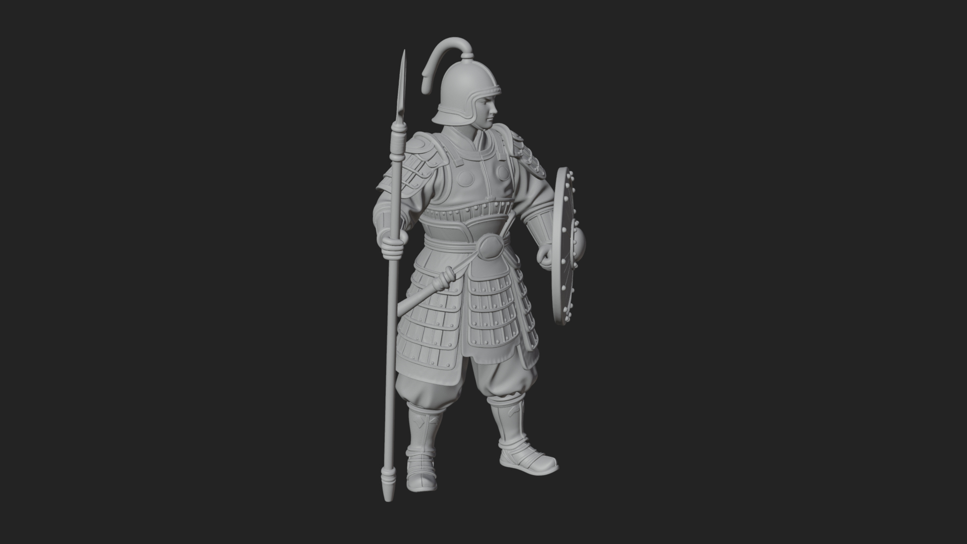 Armored Knight Statue Design 17 3D Print Model 3D Model