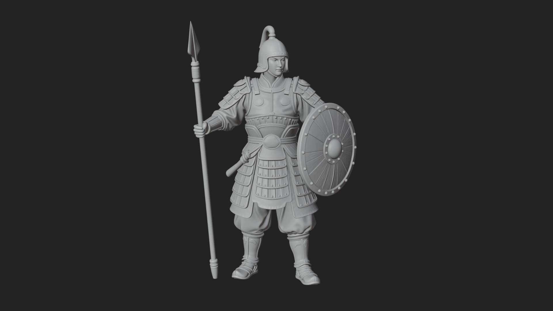 Armored Knight Statue Design 17 3D Print Model 3D Model