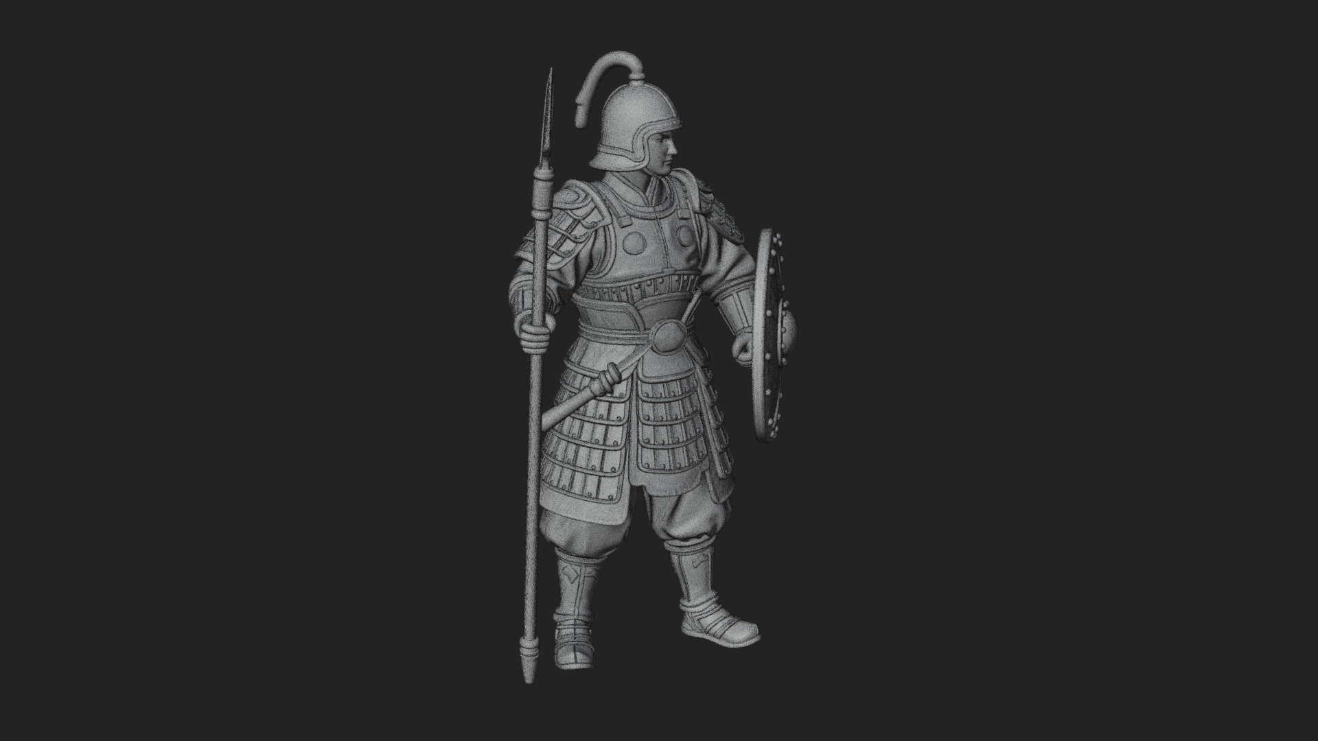 Armored Knight Statue Design 17 3D Print Model 3D Model