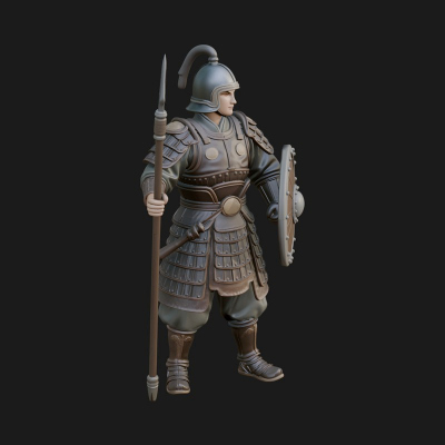 Armored Knight Statue Design 17 3D Print Model