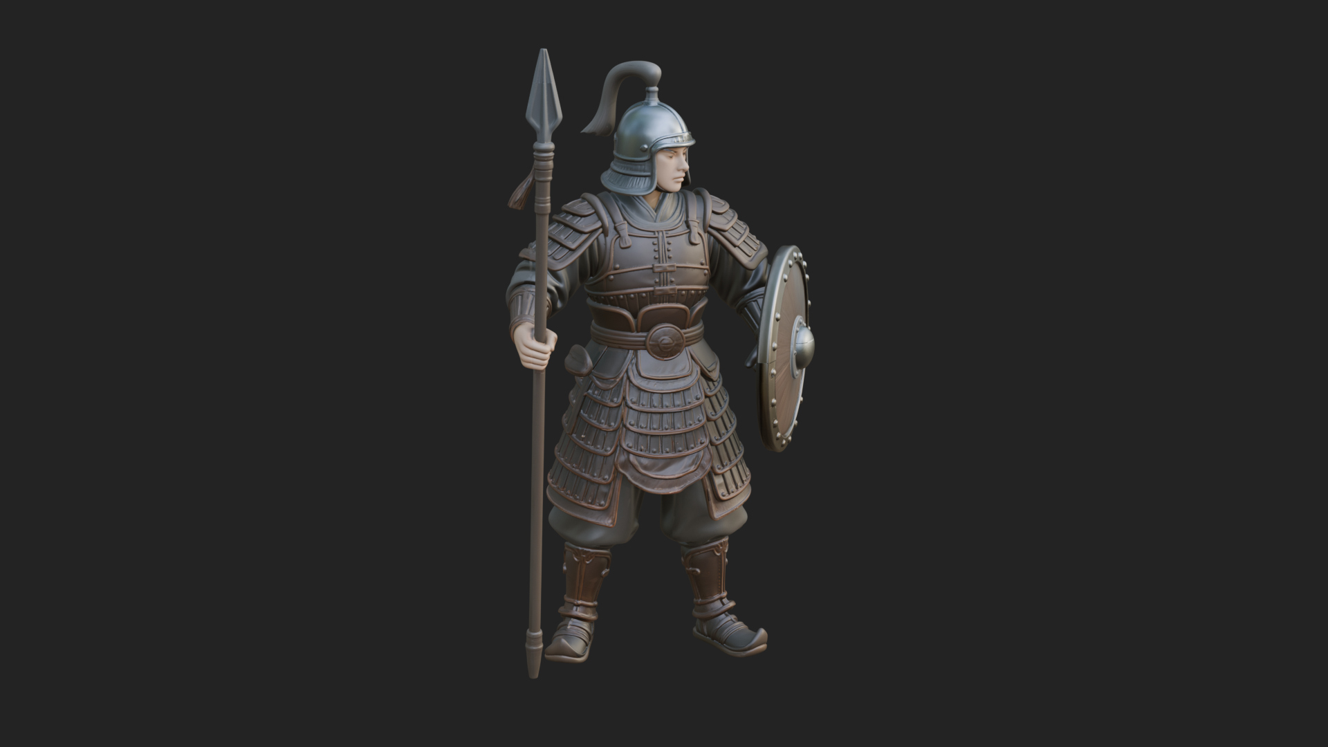 Armored Knight Statue Design 18 3D Print Model 3D Model