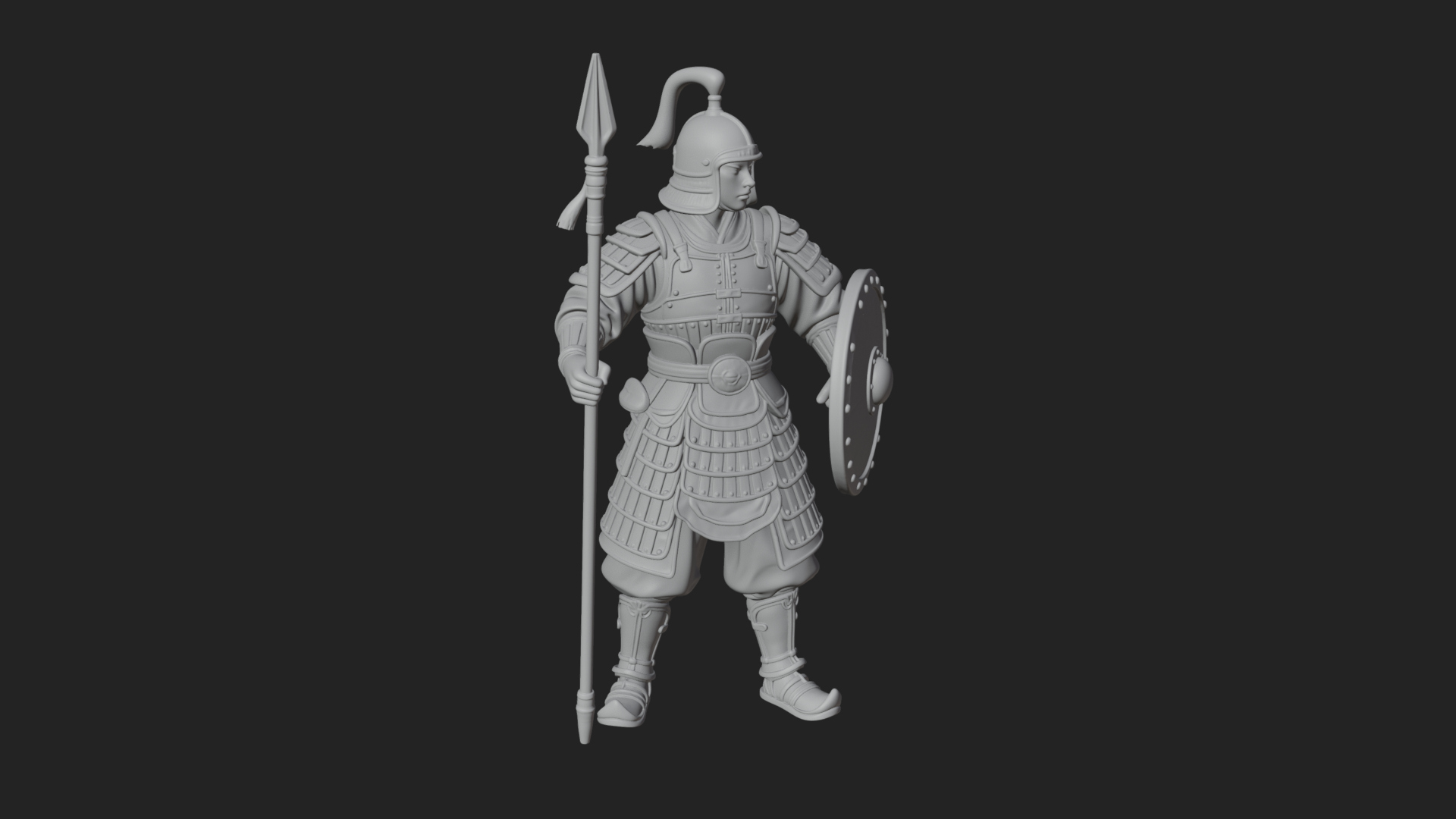 Armored Knight Statue Design 18 3D Print Model 3D Model