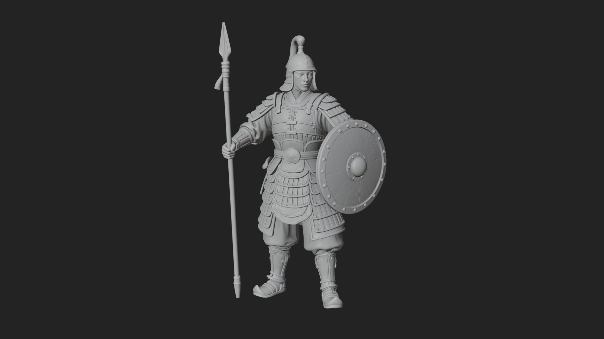 Armored Knight Statue Design 18 3D Print Model 3D Model