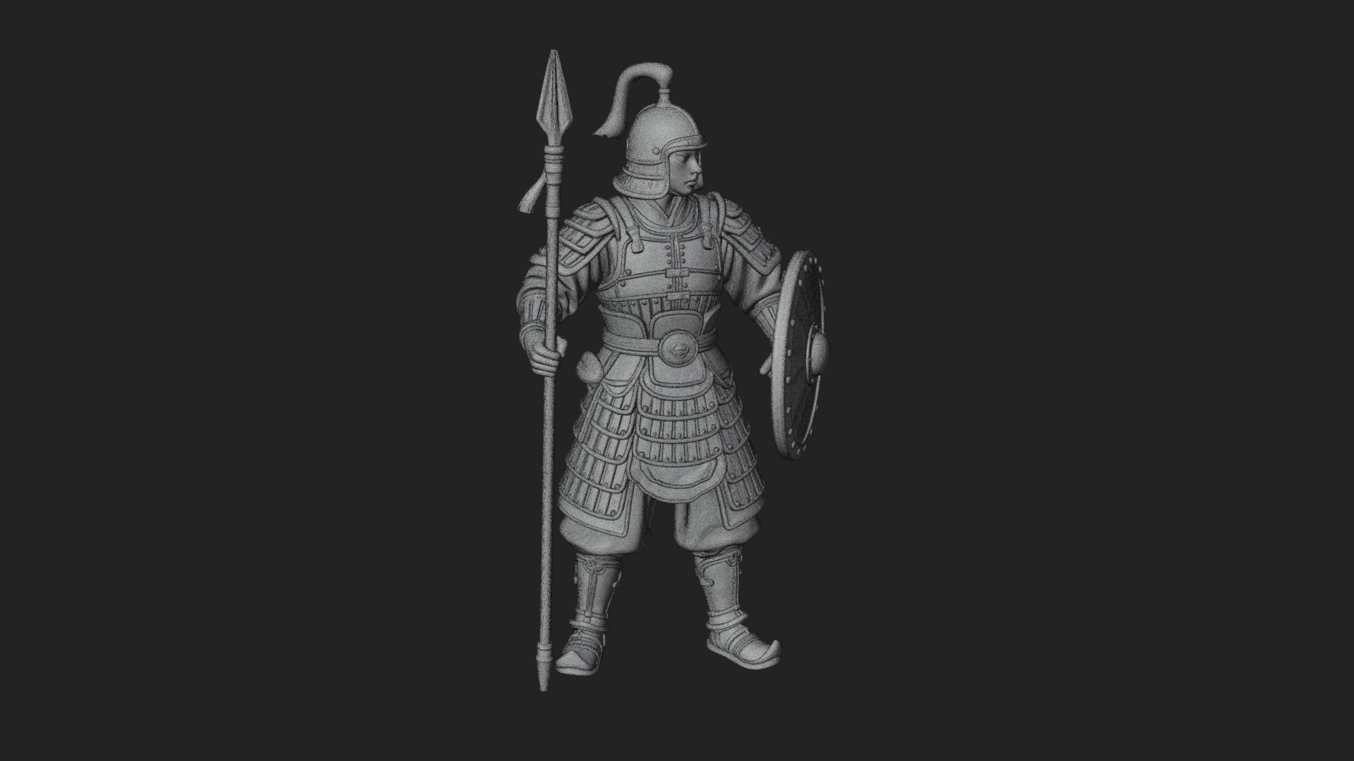 Armored Knight Statue Design 18 3D Print Model 3D Model