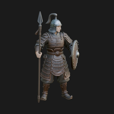 Armored Knight Statue Design 18 3D Print Model
