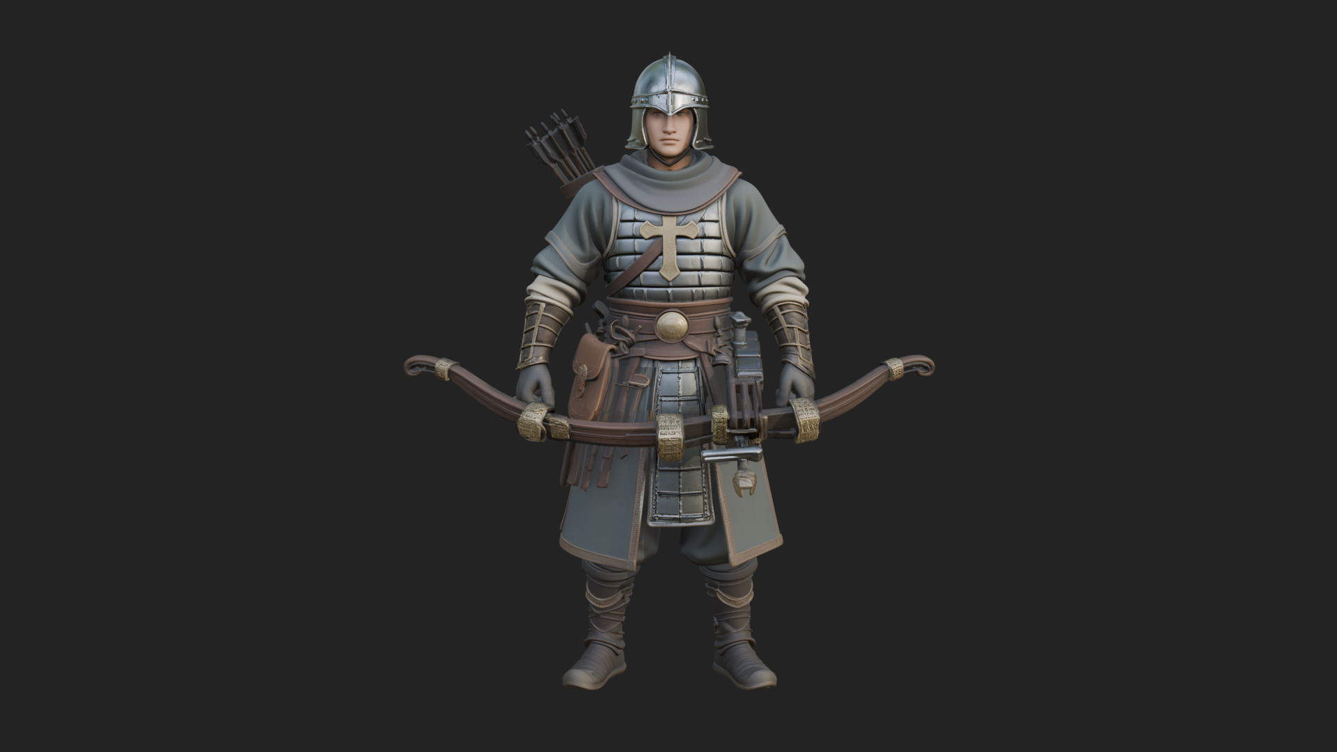 Armored Knight Statue Design 19 3D Print Model 3D Model