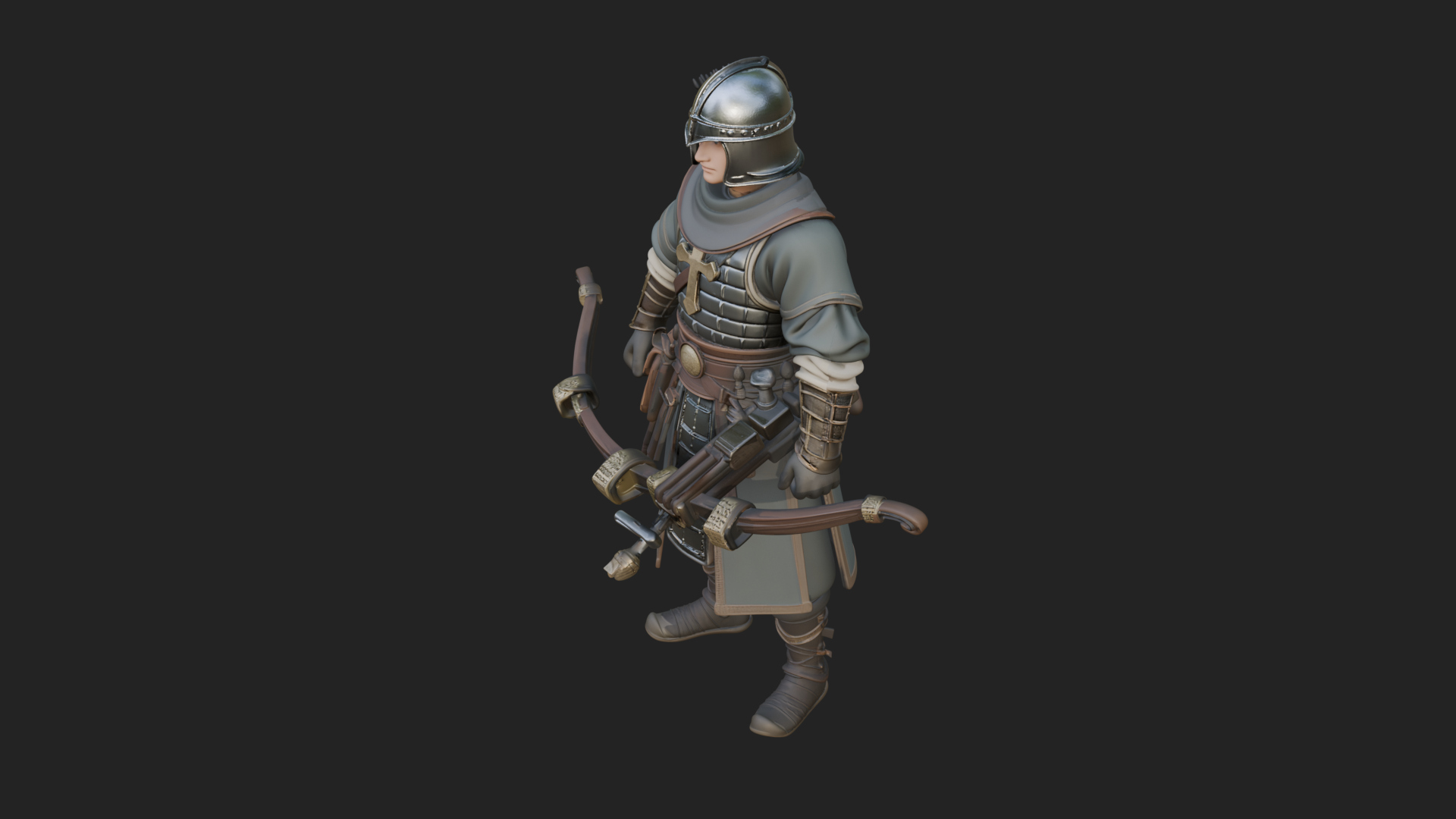 Armored Knight Statue Design 19 3D Print Model 3D Model