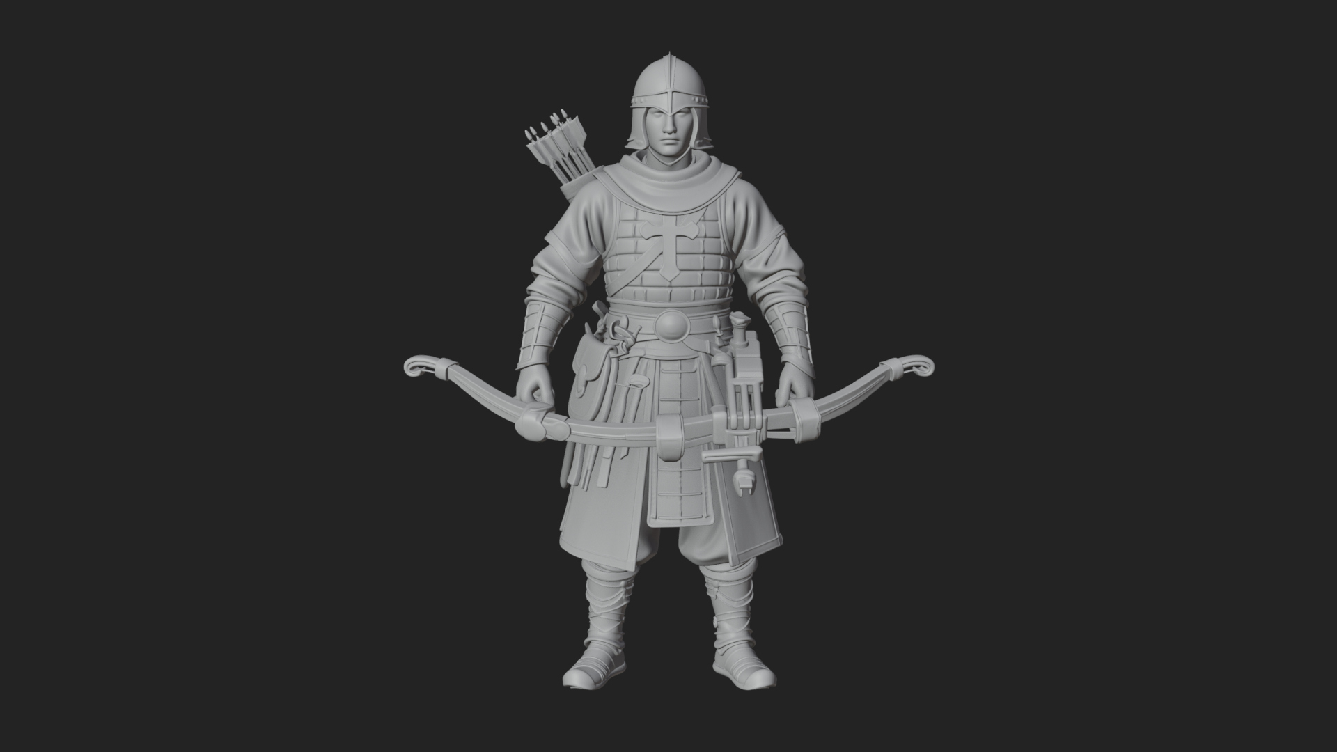 Armored Knight Statue Design 19 3D Print Model 3D Model