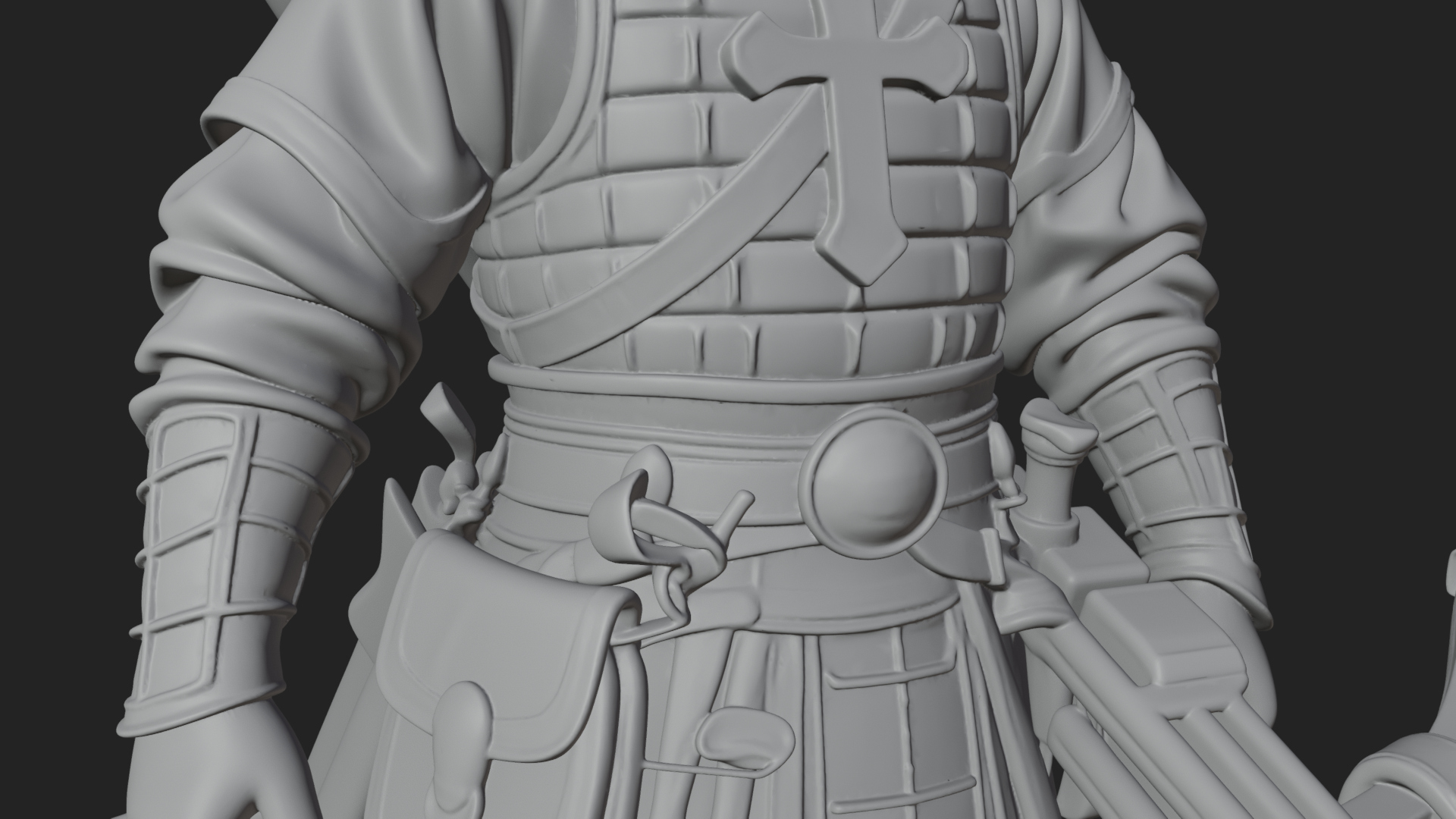 Armored Knight Statue Design 19 3D Print Model 3D Model
