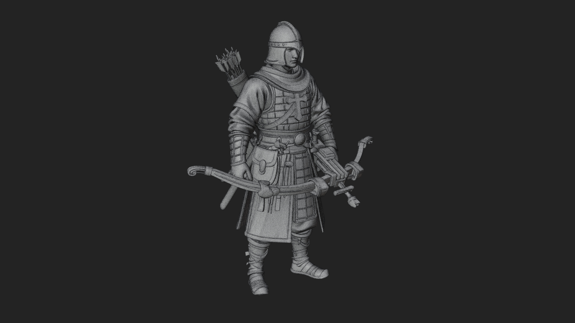 Armored Knight Statue Design 19 3D Print Model 3D Model